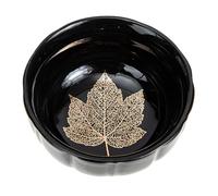 IMIKEYA Bol à Thé en Céramique Noire 100ml Fond Solide, Stable Table, pour Thé Blanc et Noir Maison Temple