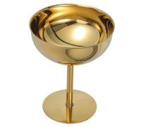 IMIKEYA Bol de Crème Glacée en Acier Inoxydable à Pied Haut, Coupe à Dessert Minimaliste Facile à Nettoyer, pour Fête Estivale et Usages Professionnels