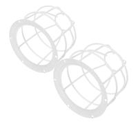 IMIKEYA Cage de Protection en Fer Blanc Support Robuste avec Cache Décoratif, Lot de 2 pour Détecteur de Fumée et Tête D'arrosage Incendie pour Maison et Centre Commercial