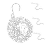 IMIKEYA Chaîne Suspendre pour Pots de Fleurs en Fer Blanc, Résistante la Rouille Structure Triple Chaîne, pour Décoration Jardin Suspendue Élégante
