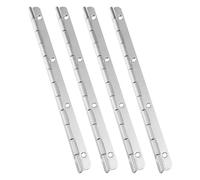IMIKEYA Charnière à Piano en Acier Inoxydable Argenté 4pcs pour Meubles et Boîtes en Bois, Charnière Robuste avec Fabrication de Précision, pour Portes Diverses