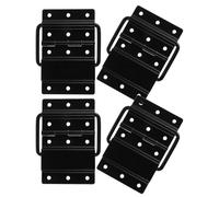 IMIKEYA Charnières Amovibles Installation Rapide Lot de 4 en Alliage Noir Pliables et Détachables pour Flight Case et Boîte à Outils pour Couvercle de Mallette