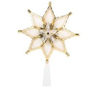 IMIKEYA Cimier d'arbre De Noël Éclairé Clair Rétro Étoile De Bethléem Garniture Dorée d'arbre Étoile Plugin e De Noël Étoile Décoration De D'e De