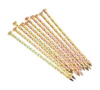 IMIKEYA Clou Lot de 10pcs Gazon Synthétique Extérieur en Acier Carbone, Piquet de Sol Robuste pour Fixation Sécurisée, pour Remplacement des Piquets de Bordure