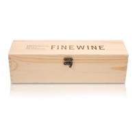 IMIKEYA Coffret à Vin en Bois de Pin Vintage Poignée Portable, Boîte de Rangement Solide Bouteille, comme Boîte Présent pour Fête ou Anniversaire