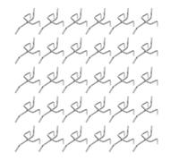 IMIKEYA Crochet En Métal Pour Panneaux Perforés - Lot De 50 Crochets Droit 15mm - Accessoires D'Organisation Pour Établi Et Garage Idéal Pour Systèmes De Stockage D'Outils 5x2 5x3 Cm