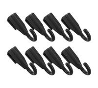IMIKEYA Crochet en Plastique Noir pour Porte D'armoire, Support sans Vis ni Adhésif, Gain de Place pour Micro-ondes, Chambre et Bureau