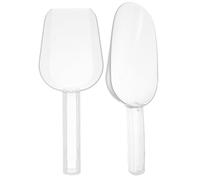 IMIKEYA Cuillère à Farine en Plastique Blanc 2pcs, Cuillère Doseuse pour Céréales et Aliments, Outil Cuisine Polyvalent pour Animaux Service Réutilisable