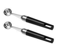 IMIKEYA Cuillères à Dessert en Acier Inoxydable 2pcs, Cuillère à Creuser pour Boule de Melon et Glace, Design Ergonomique pour Fête Estivale en Bar ou Boutique