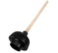 IMIKEYA Déboucheur de Toilettes à Poignée en Bois, Ventouse Noire | Caoutchouc et Bois, Prise Ergonomique, pour Bureau et Hôtel, Compatible Plupart des Cuvettes