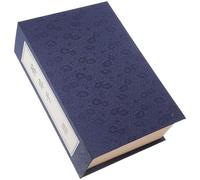 IMIKEYA Décoration de Faux Livres en Lin et Papier Bleu Marine, Style Rétro Créatif, pour Décoration de Bureau ou Table D'appoint