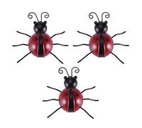 IMIKEYA Décoration Murale en Fer de Couleur Rouge 3pcs Fixation Murale Robuste et Protection Contre la Rouille, pour Porche ou Jardin Extérieur Couleur Aléatoire
