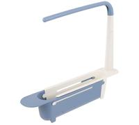 IMIKEYA Étagère Télescopique Porte-éponges Extensible en PP pour Évier Pratique et Design Simple Accessoires de Nettoyage Cuisine et Housewarming