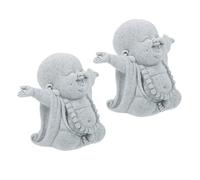 IMIKEYA Figure de Bouddha en Pierre de Sable Verte, Lot de 2 | Résistante à L’eau, pour Aquarium et Jardin Miniature, Adaptée aux Bettas Bureau