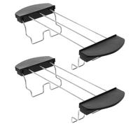 IMIKEYA Grille Chauffe en Acier Inoxydable 2 Pièces, Support à Toast Multifonction Surface Lisse, pour Réchauffage et Refroidissement