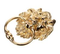 IMIKEYA Heurtoir de Porte Tête de Lionceau en Alliage de Zinc Doré Vintage, Poignée de Porte Facile à Installer et Résistante la Déformation pour Armoire et Fenêtre