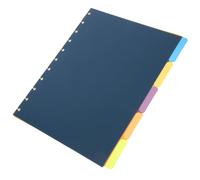 IMIKEYA Intercalaires de classeur avec onglets multicolores 5 feuilles PP mat 11x9 pouces séparateurs pour cahier à spirale bureau et navigation facilitée