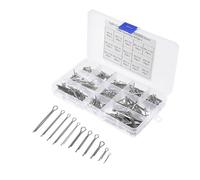 IMIKEYA Kit Assortiment pour 420pcs Goupilles Fendues Argenté en Acier Inoxydable Maintien Serré et Boîte de Rangement Refermable Fixation Cadre Lourd