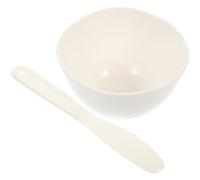 IMIKEYA Kit de Masque Visage à Domicile Bol à Masque Blanc 500ml en Pp Rond, Résistant la Déformation, pour Soins Visage Confortables à Institut