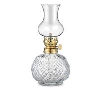 IMIKEYA Lampe à Pétrole Design Élégant en Verre Portable Vintage avec Mèche Ronde 3,5 Mm et Style Ancien, Facile à Nettoyer, pour Décoration Intérieure