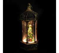 IMIKEYA Lanterne Décorative Hexagonale LED, Petite Lampe à Vent Rétro, Plastique, 3 Piles Bouton Incluses, Décor de Noël Lumineux à Suspendre, pour Table et Salle à Manger