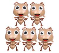 IMIKEYA Lot de 5 Ballons en Aluminium Forme Fourmi Style Cartoon pour Décoration de Fête et Fond Photo, Accessoires Légers et Résistants pour Jardin et Anniversaires