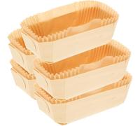IMIKEYA Lot De 5 Moules À Gâteau En Bois Avec Doublure En Papier Pour Un Démoulage Et Un Nettoyage Faciles