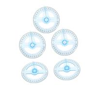 IMIKEYA Lot de 5 Rapporteurs à 360° en Plastique Bras Articulé, Outil de Dessin Précis pour Mathématiques, pour L'école Bureau