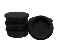 IMIKEYA Lot de 6 Bouchons en Silicone Noir 51,3 MM Intérieur Bouchons d'Étanchéité Résistants à la Chaleur pour Tubes et Bouteilles Flexibles pour Applications Industrielles et