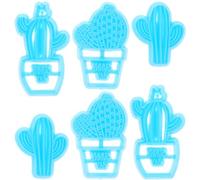 IMIKEYA Moule à Cookies Cactus en Plastique 6pcs, Emporte-pièce Personnalisé Biscuit pour Fête, Accessoires de Décoration de Pâtisserie Réutilisables et Adaptés Baking