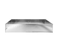 IMIKEYA Moule à Gâteau Mousse Rectangulaire Ajustable en Acier Inoxydable Argenté, Cadre Flexible pour Pâtisserie Professionnelle et Desserts Variés Cuisine