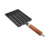 IMIKEYA Moule à Saucisses en Fonte Antiadhésive 4 Fentes pour Cuisson Vapeur à Domicile en Cuisson Saine pour Barbecue Et Snack Maison