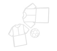 IMIKEYA Moules à Pâtisserie Football Coupe du Monde en Plastique Blanc, 4 Sets Multi-usages pour Décoration de Gâteaux Précis, Thème Sport pour Événements Scolaires