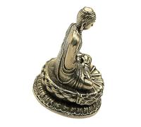 IMIKEYA Ornement de Bouddha en Cuivre Vintage pour Voiture, Statuette Délicate et Rétro pour Bureau ou Centre Commercial, Décoration Élégante