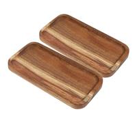 IMIKEYA Petits Plateaux en Bois 2 Pièces 7. 8 Pouces Rectangle Longues Planches De Charcuterie Plateau De Service en Bois Sushi Planche À Fromage Gâteau Assiette pour Cuisine