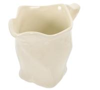 IMIKEYA Pichet à Lait en Céramique, Saucière en Porcelaine Vintage, Finition Lisse, Facile à Nettoyer, Beige, pour Café et Cappuccino, Maison et Bureau