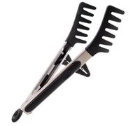 IMIKEYA Pince à Spaghettis en Silicone Noir Protection Thermique et Surface Lisse, pour Pâtes et Steak en Restaurant ou Célébrations de Mariage