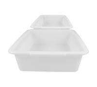 IMIKEYA Plateau de Laboratoire en Plastique Petit Format 24x17x6,5 Cm, Résistant aux Acides et Bases, Plateau Étanche pour Matériel Chimie et Stockage Expérimental, Équipement Pédagogique