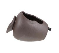IMIKEYA Pot en Céramique Marron pour Circulation d'eau et Décoration D'aquarium, Jarre Élégante au Design Esthétique pour Jardin ou Table