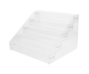 IMIKEYA Présentoir à Optimise l'espace en Acrylique 5 Niveaux, Support Vertical Élégant et Moderne et Affiche Jusqu'à 50 Paquets pour Supermarchés et Placards