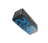 IMIKEYA Réveil Électronique LED Musical Réglable 6 Niveaux De Luminosité Noir Horloge Murale Numérique Double Alarme Fonction Snooze pour Chambre Nuit