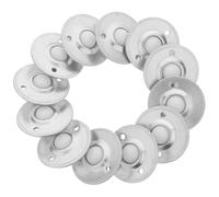 IMIKEYA Roulement à Billes pour Meuble 12 Pièces, Argent, Nylon Acier, 2 Trous, Remplacement de Meubles, pour Étagères
