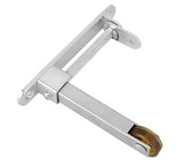 IMIKEYA Sélecteur de Porte Coupe-feu en Métal Argenté pour Double Porte, Dispositif de Fermeture Automatique Compact et Polyvalent, pour Installations Étroites
