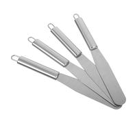 IMIKEYA Spatules à Gâteau 4pcs Design Épaissi en Acier Inoxydable Facile à Nettoyer, Glaçage Mélange de Beurre Levain en Pâtisserie