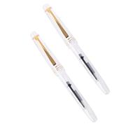 IMIKEYA Stylo Pinceau de Calligraphie Chinoise 2 Pièces, Pointe Souple | Fibre Synthétique et Plastique, Manche Long, Traits Précis, Contrôle des Détails pour Textiles, Soie, Écriture et Cours D’art
