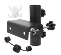 IMIKEYA Support de Parasol Stabilité Renforcée Le Vent en Fer Noir Fixation Verticale Réglable pour Événements en Plein Air pour Usage Saisonnier