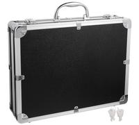 IMIKEYA Valise Médicale Portable en Alliage D'aluminium Noir, Grosse Capacité, Robuste et Multifonctionnelle, pour Voyage en Extérieur ou Usage Scolaire