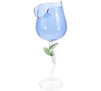 IMIKEYA Verre à Vin en Verre Rose Pied Haut, Style Français Micro-bouclé, pour Vin Mousseux et Cocktails, Élégant pour Dîner et Anniversaire