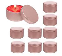 Imirootree 30 Pack 50 ml Rosegold Aluminium Bougie Boîtes Boîtes En Métal Pots Ronds DIY Bougie Faire Conteneur Cuisine Assaisonnement Bonbons Thé Cadeau De Stockage