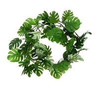 Imitation Feuille de Monstera Verte, Fausse Plante Murale Décorative | Feuillage Artificiel, Décoration en Faux Rotin, Feuilles Souples Réutilisables, Usage Intérieur Extérieur